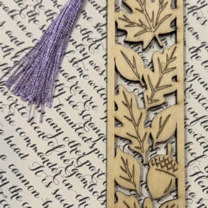Woodland Acorn Wooden Bookmark with Tassel