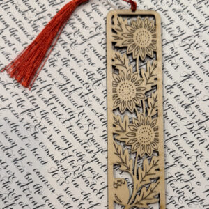 Sunflower Wooden Bookmark with Tassel