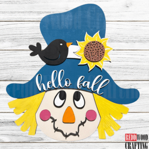 Funny Face Scarecrow Door Hanger