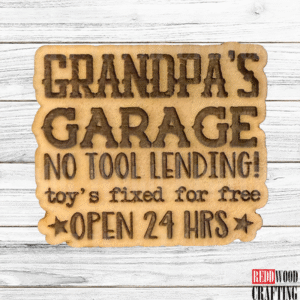 “Grandpa’s Garage” Engraved Magnet