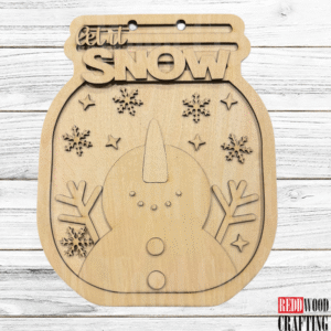 “Let It Snow” Mason Jar Hanger Raw Wood Kit