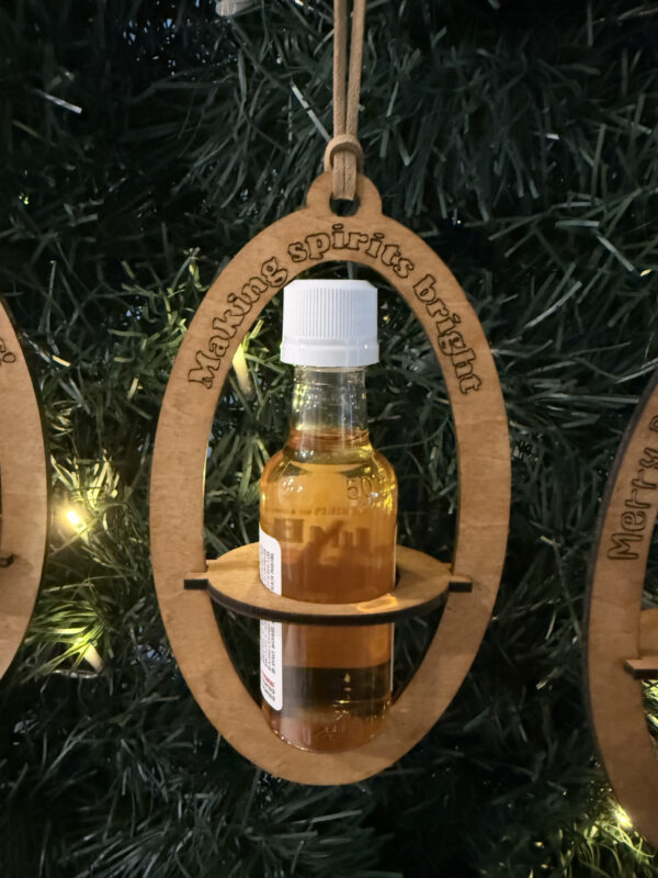 "Making Spirits Bright" Shooter Bottle Christmas Ornament