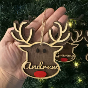 Personalized Reindeer Ornament