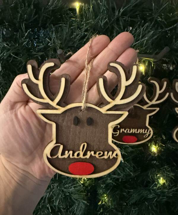 Personalized Reindeer Ornament