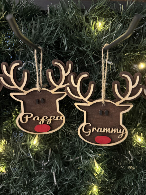 Personalized Reindeer Ornament - Image 3