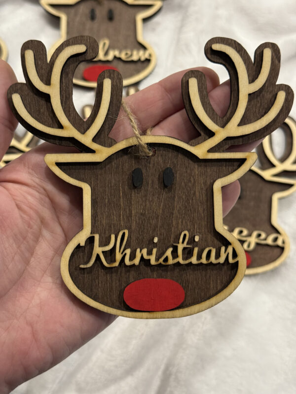 Personalized Reindeer Ornament - Image 5