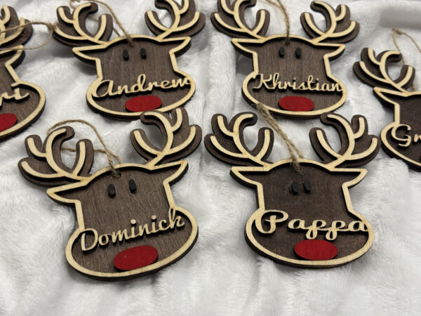 Personalized Reindeer Ornament - Image 4