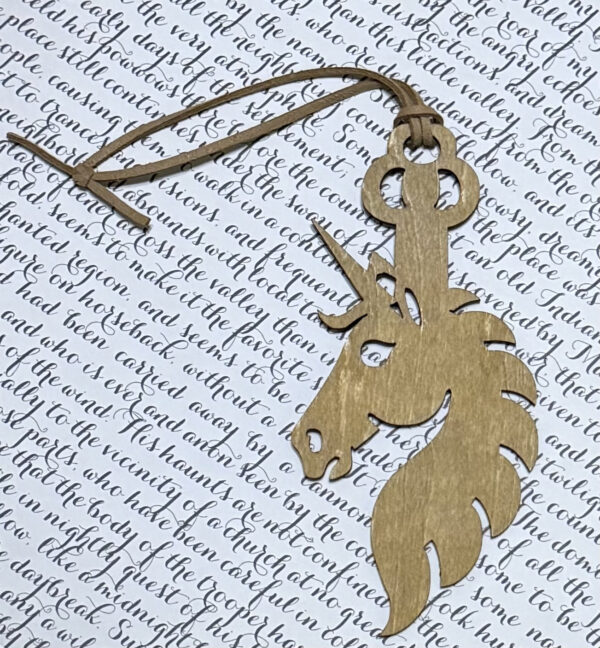 Whimsical Wooden Unicorn Ornament