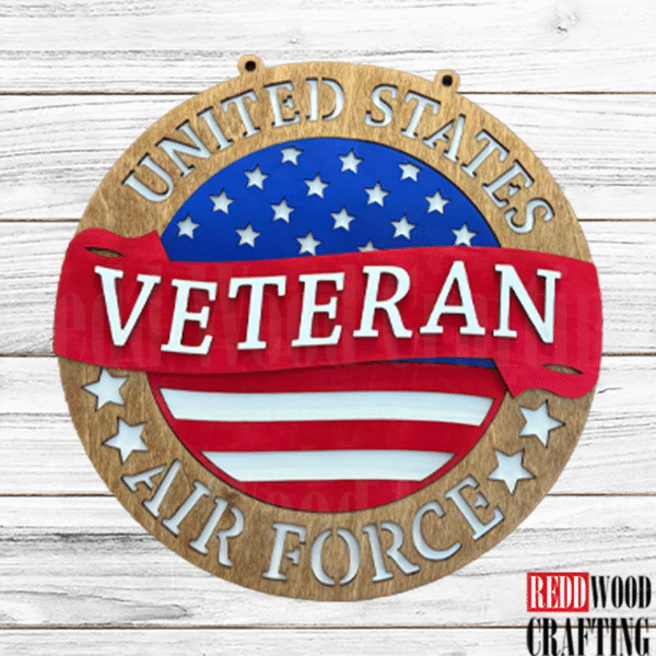 United States Air Force Veteran Wooden Wall Plaque - Image 2