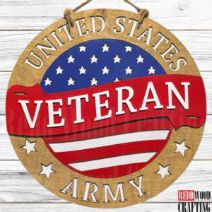 United States Army Veteran Wooden Wall Plaque