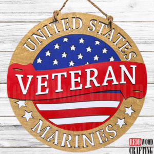 United States Marine Veteran Wooden Wall Plaque