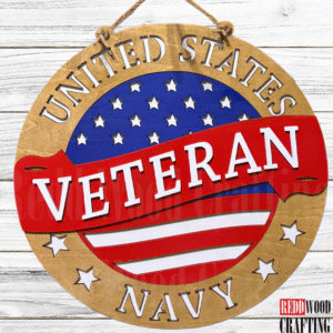 United States Navy Veteran Wooden Wall Plaque
