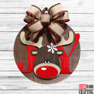 Joy Reindeer Holiday Wall Sign