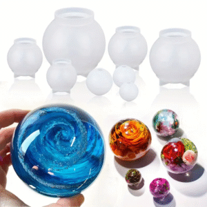 8 Pcs Resin Molds Silicone For Resin Casting, Large Globe Epoxy Resin Molds For Home Decor, Flowers Preservation