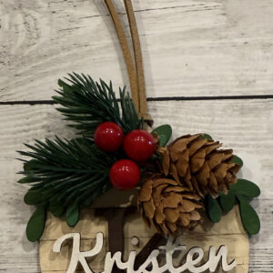 Personalized Rustic Shiplap Christmas Ornament