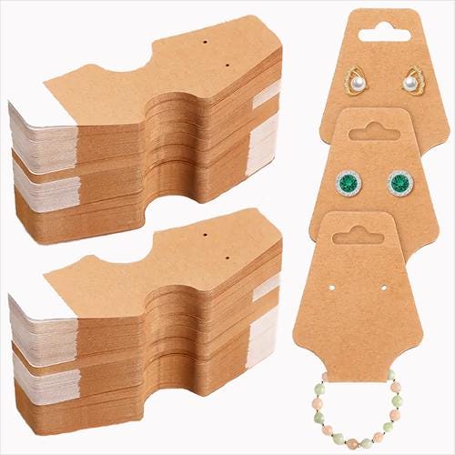 100pcs Jewelry Display Package Cards With Adhesive