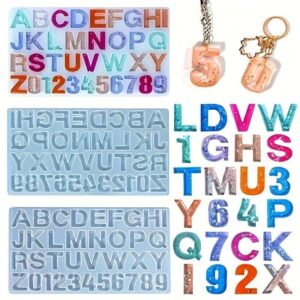 Silicone Alphabet Resin Mold, Resin Letter Mold Epoxy Resin Casting, Number Alph
