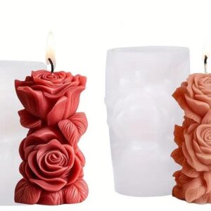 Rose Pillar Candle Mold