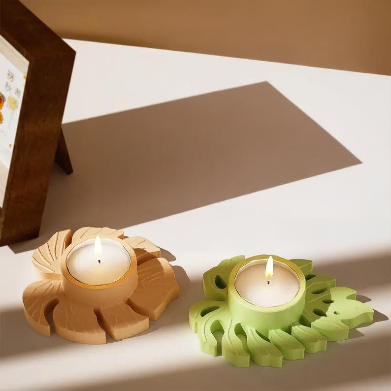 Leaf Tealight Holder Silicone Mold - Image 5