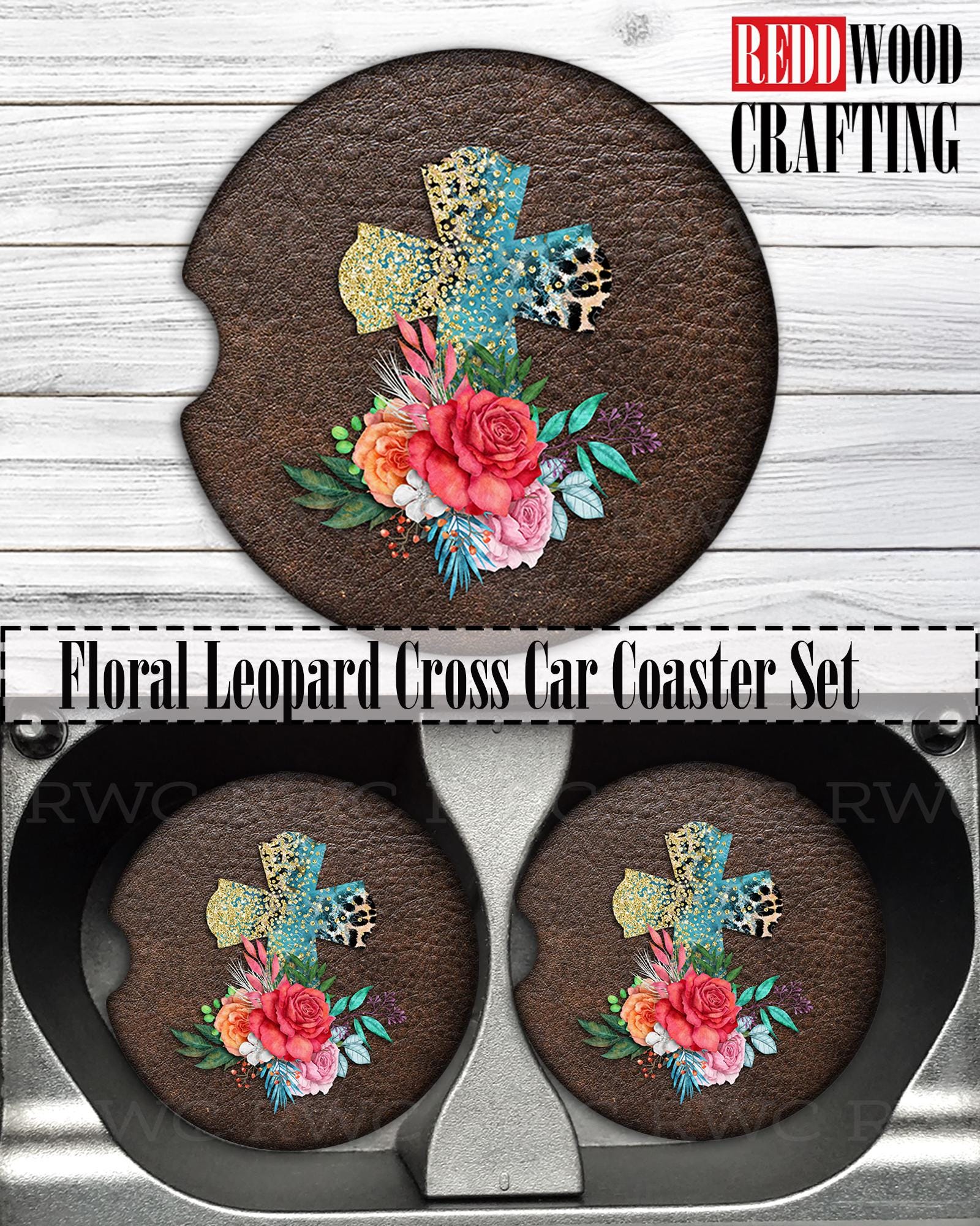 Car Coasters: Faith - Christian (Set of 2) Neoprene Cup Holder Accessories - 8 Styles to Choose From - Image 6