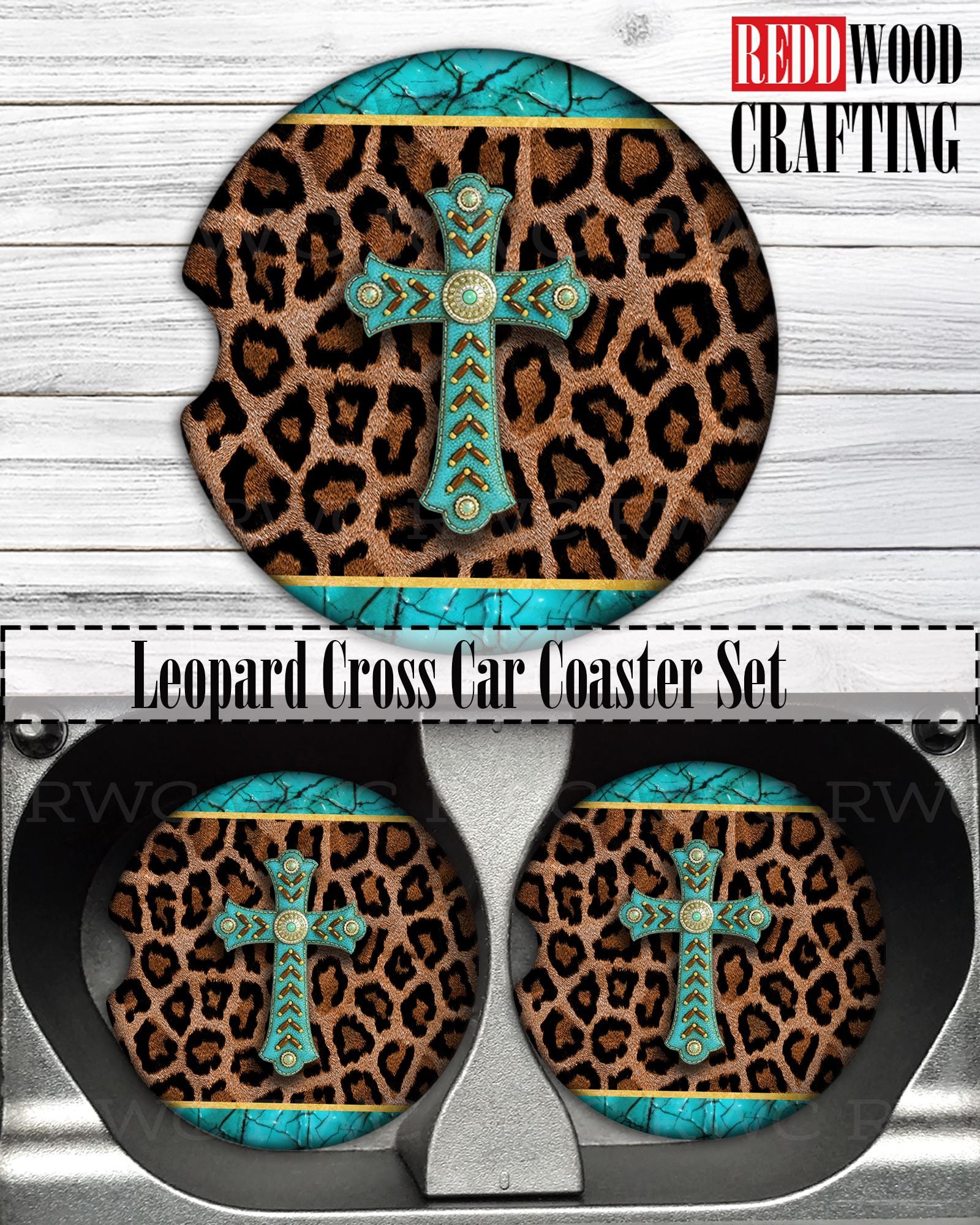 Car Coasters: Faith - Christian (Set of 2) Neoprene Cup Holder Accessories - 8 Styles to Choose From - Image 8