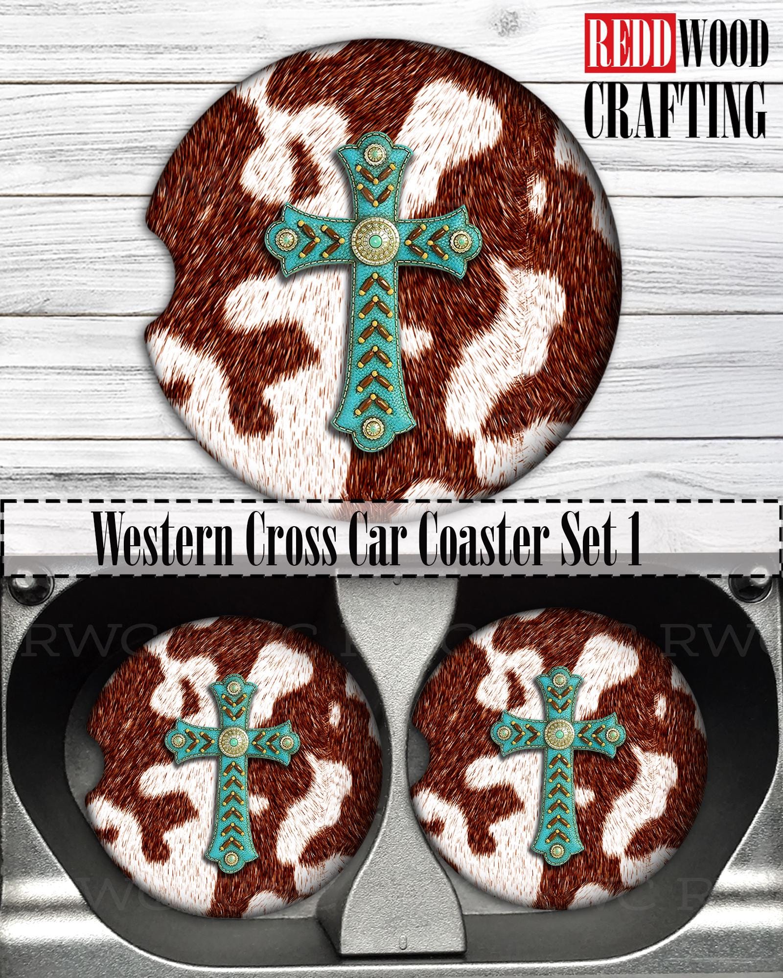 Car Coasters: Faith - Christian (Set of 2) Neoprene Cup Holder Accessories - 8 Styles to Choose From - Image 10