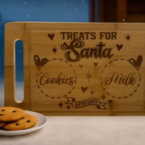 Treats for Santa Bamboo Cutting Board – Christmas Eve Tradition