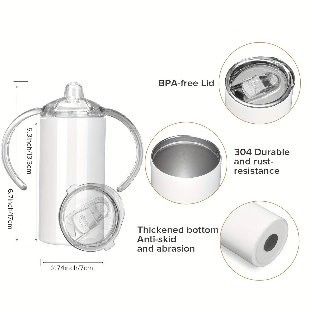 Farm Friends Sippy Cup Tumblers – 12oz Resale Lot of 3 - Image 2